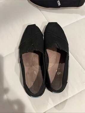 Black Burlap Toms